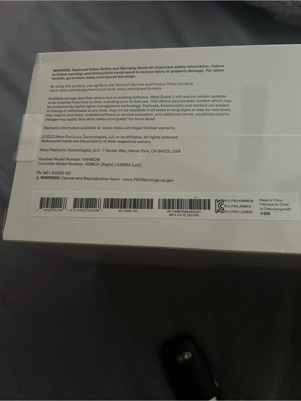 Quest 2 VR Headset - White